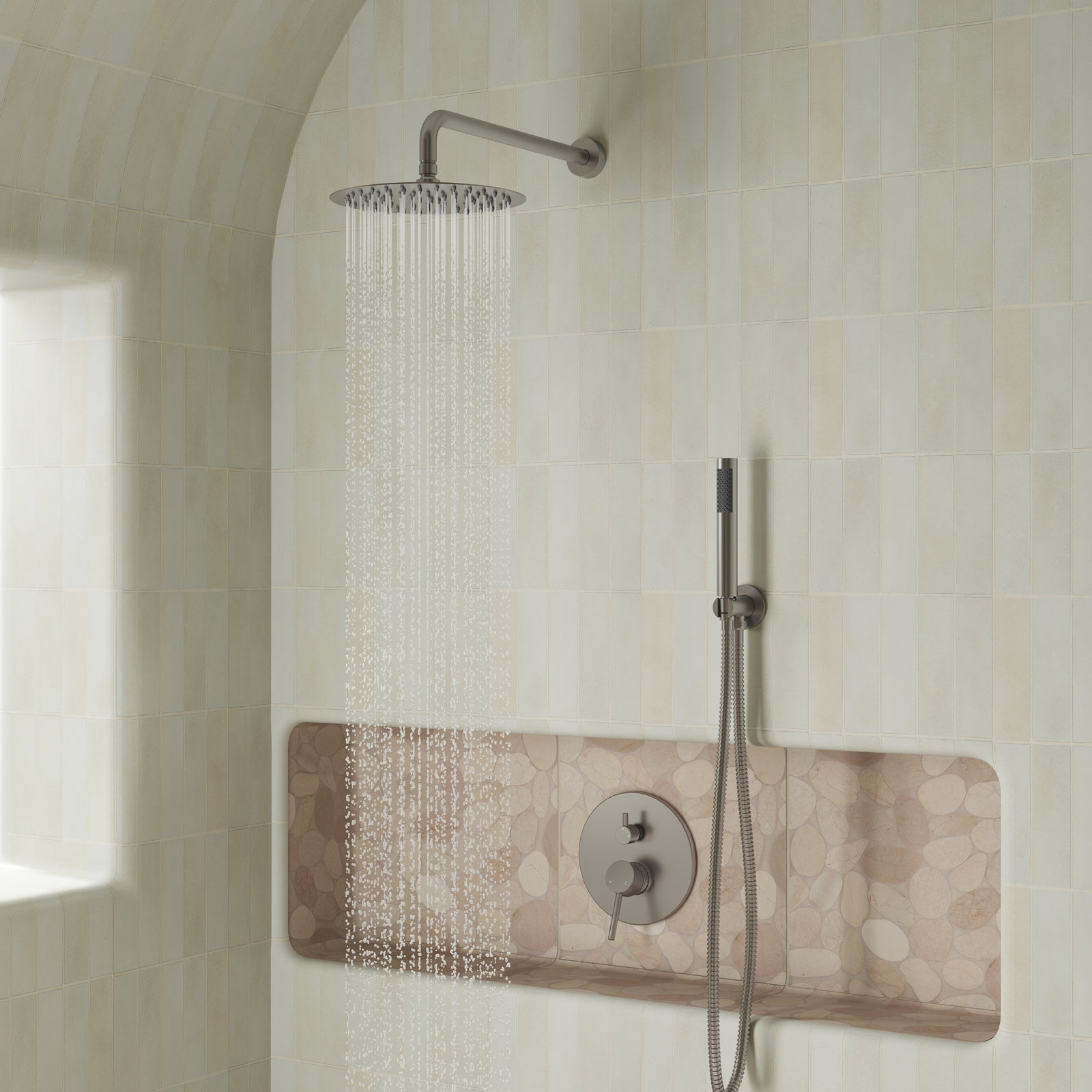 PureEssence 10" Complete Shower System, Brushed Nickel
