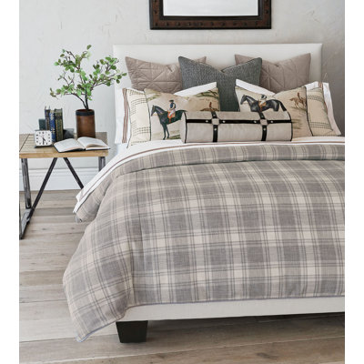 Telluride Industrial Cotton Blend Plaid Duvet Cover