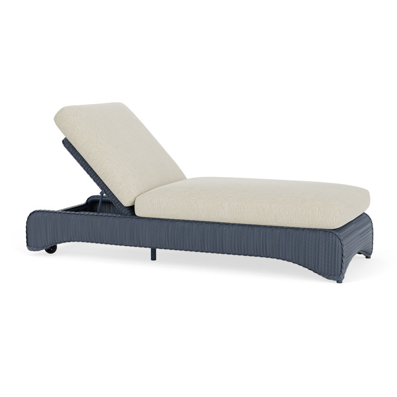 Loom Outdoor Chaise Lounge, Denim Blue, Deering Cadet