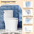 Elongated One Piece Toilet with Side Flush, Water Saving Ceramic Toilet for Modern Bathrooms