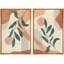 Arbre de style Mid-Century, plante, paysage, formes abstraites, art moderne, décoration murale bohème, 2 pièces-98109485-98109483