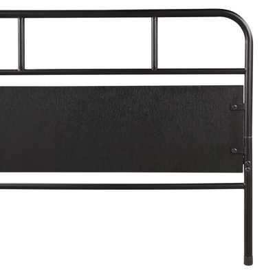Metal Daybed Platform Bed Frame With Trundle Built-In Casters, Twin Size