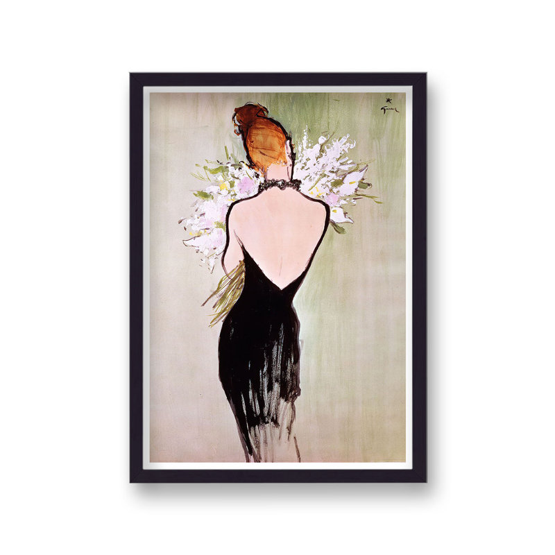 Rene Gruau Christian Dior 1960 Vintage Fashion - Single Picture Frame Print