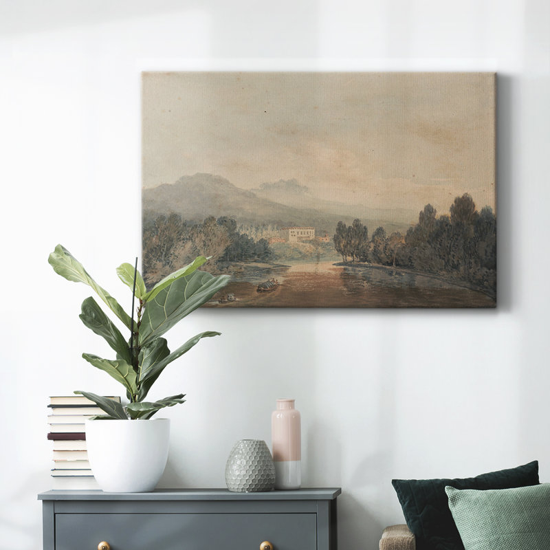 Paysage rétro - CD XXII, reproduction d'art sur toile, H 19 po x l 28 po