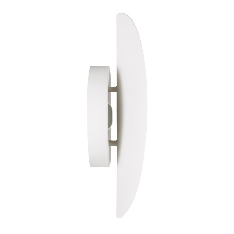 Keef Steel LED Armed Sconce, Matte White, Matte White