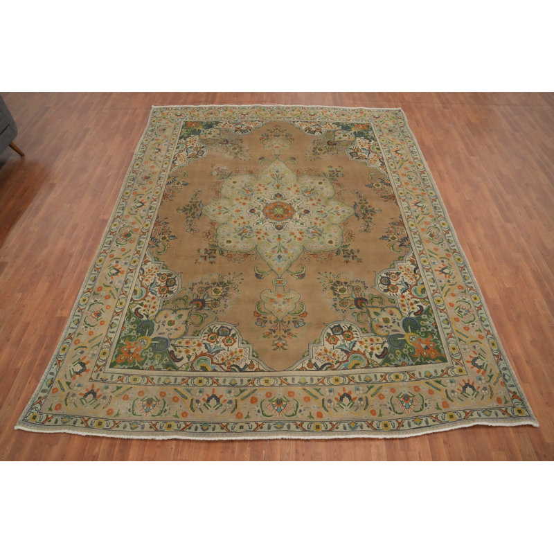 Tapis traditionnel rétro en laine 10 x 12