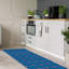 Tapis à carreaux bleu-53650903