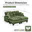 Canapé en forme de U en chenille avec 4 coussins, repose-pieds mobile à garniture pom-pom capitonnée, conception ergonomique, canapé à assise profonde facile à installer-134675511