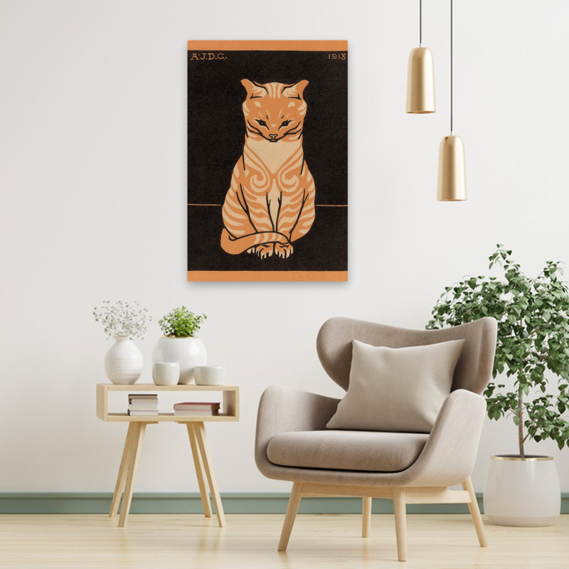 Chat assis, 1918, H 36 po x l 24 po