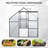 6x12 Polycarbonate Greenhouse For Outdoor Backyard Black