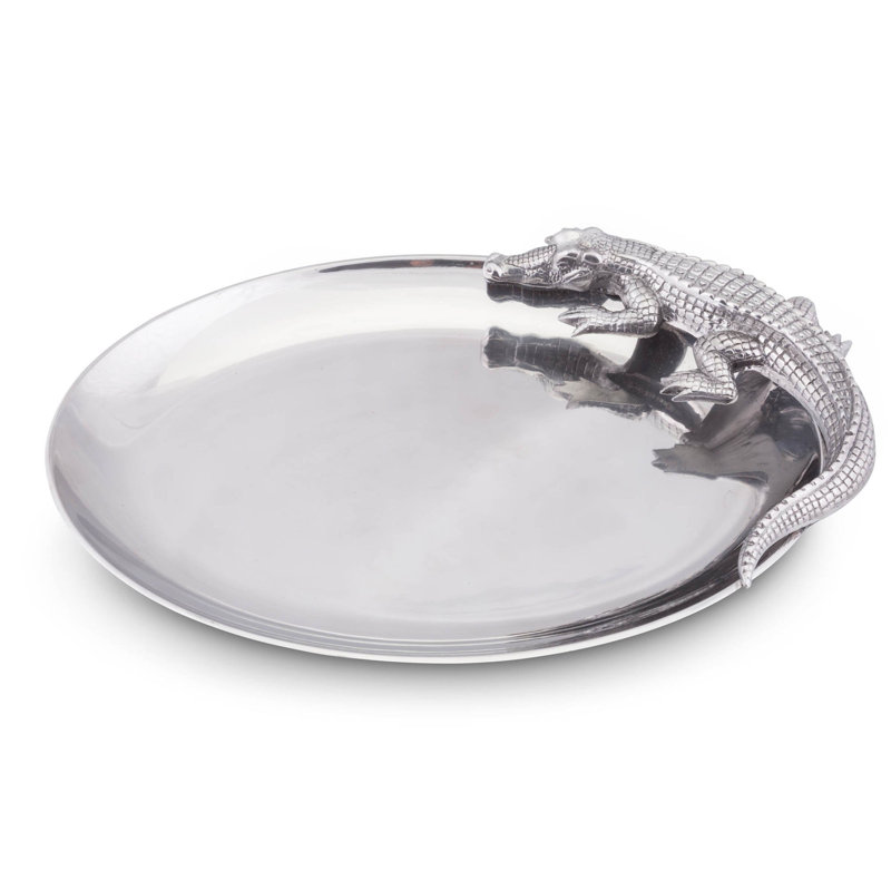 Arthur Court Designs Alligator Aluminum Platter