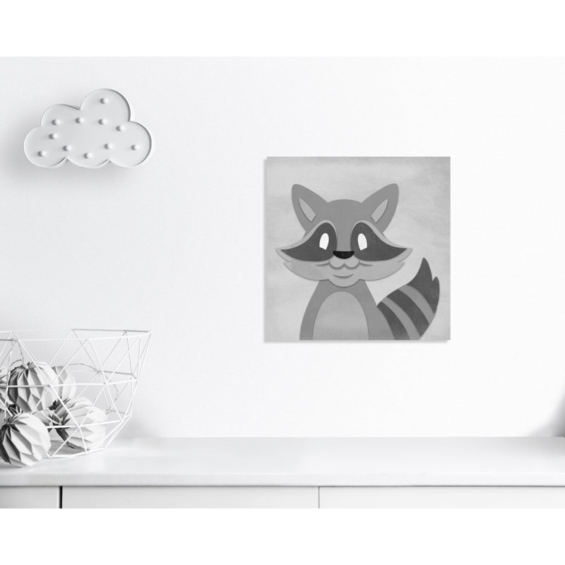 Impression sur papier Cheery Racoon, H 24 po x l 24 po x P 1,5 po, Canevas