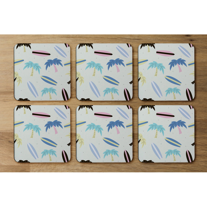 Square 6 Piece Coaster Set