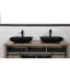 Ensemble de lavabo pour salle de bain en verre noir mat. 22 po x 14 po 4 po. Comprend un robinet et un drain escamotable. Style épuré. Entretien facile. Ensemble complet rectangulaire avec verre. Conception élégante et classique.
