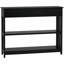 Console console avec tiroir extra large, 2 tablettes ouvertes et structure en lattes de bois-1016055825