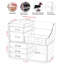 Ensemble de 2 boîtes de rangement de maquillage transparentes