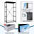 4 Drawer Dresser for Bedroom, Narrow Chest of Drawers, Wooden Top and Study Iron Frame 18"x37.5"-(WxH)