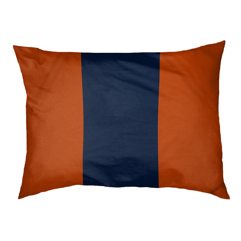 Coussin Detroit, Extra Large (50" W x 40" D x 7" H), Orange/Navy/Orange