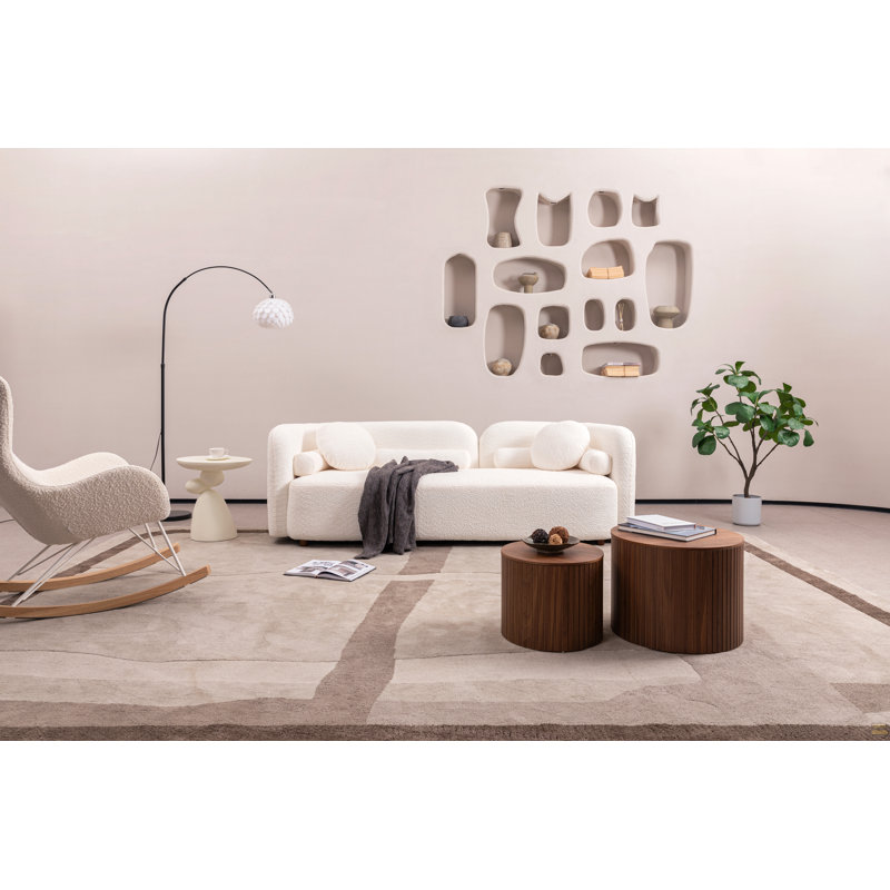 Modern Sofa Couch, Boucle Upholstered Cloud Couch