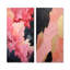 Minimalisme, poteries roses - ensemble d'art mural sur toile abstraite de 2-1921110265-1921110266