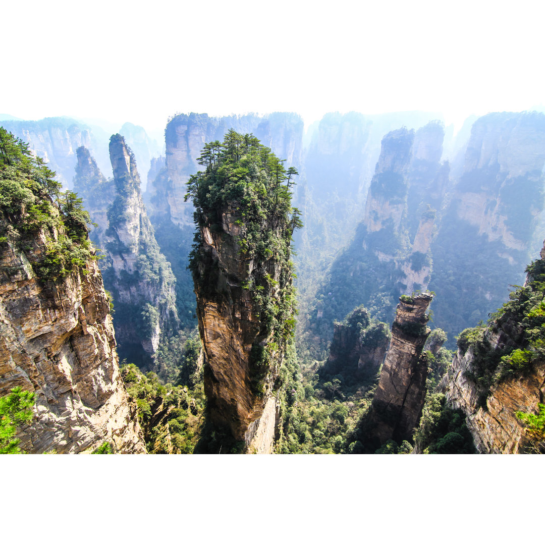 Leinwandbild Tianzi Shan Mountain Peak