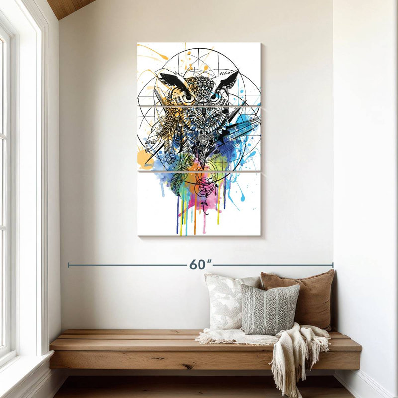 Brampt Boho Owl, 45" H x 28" W