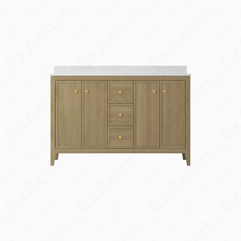 Meuble-lavabo mural 54 po avec lavabo double, 54"