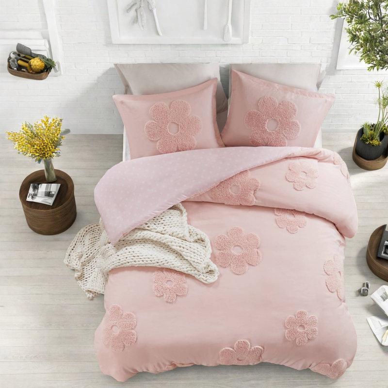 Ensembles de literie pour grand lit en chenille de qualité supérieure, floral réversible pour maison moderne