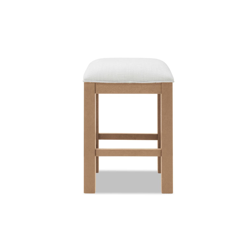 Tabouret de comptoir rembourré Mya, Naturel