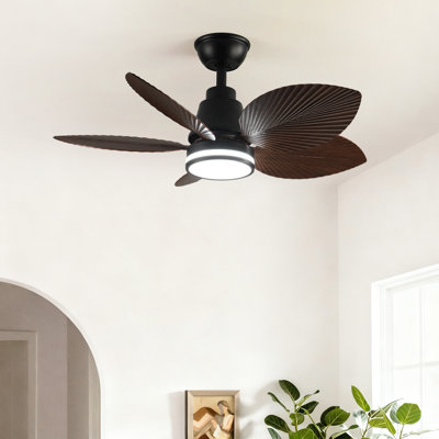 Ventilateur de plafond moderne de 37 po avec lumières et télécommande pour chambre à coucher