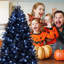 Arbre de Noël moderne noir de 4 pi, support en métal, décoration d'Halloween