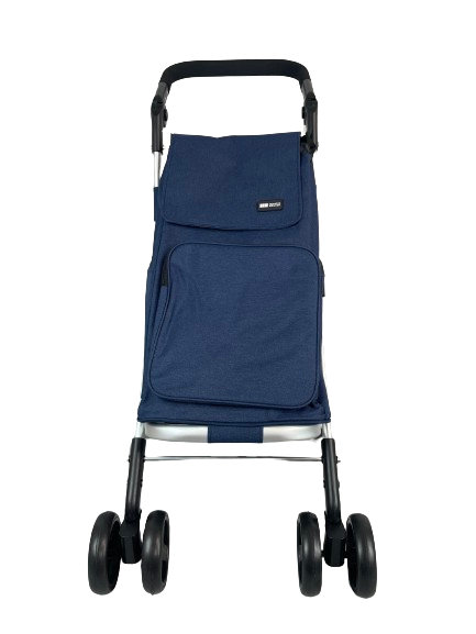 6 WHEEL SHOPPING TROLLEY - NAVY, Navy