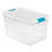 Sterilite 64 Quart Latching Storage Tote Box (12 Pack) + Deep Clip Box (4 Pack)