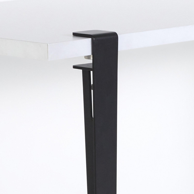 Ferro Beech Dining Table, Black, White, 75cm H x 60cm L x 120cm W