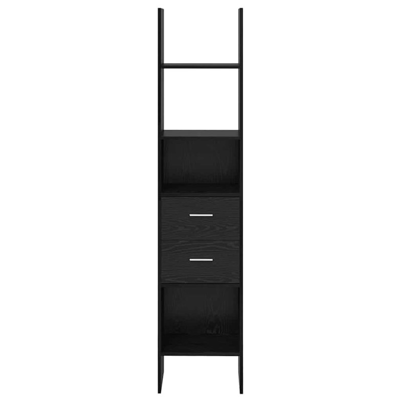 Book Cabinet Chipboard Standing Shelf Rack, Black