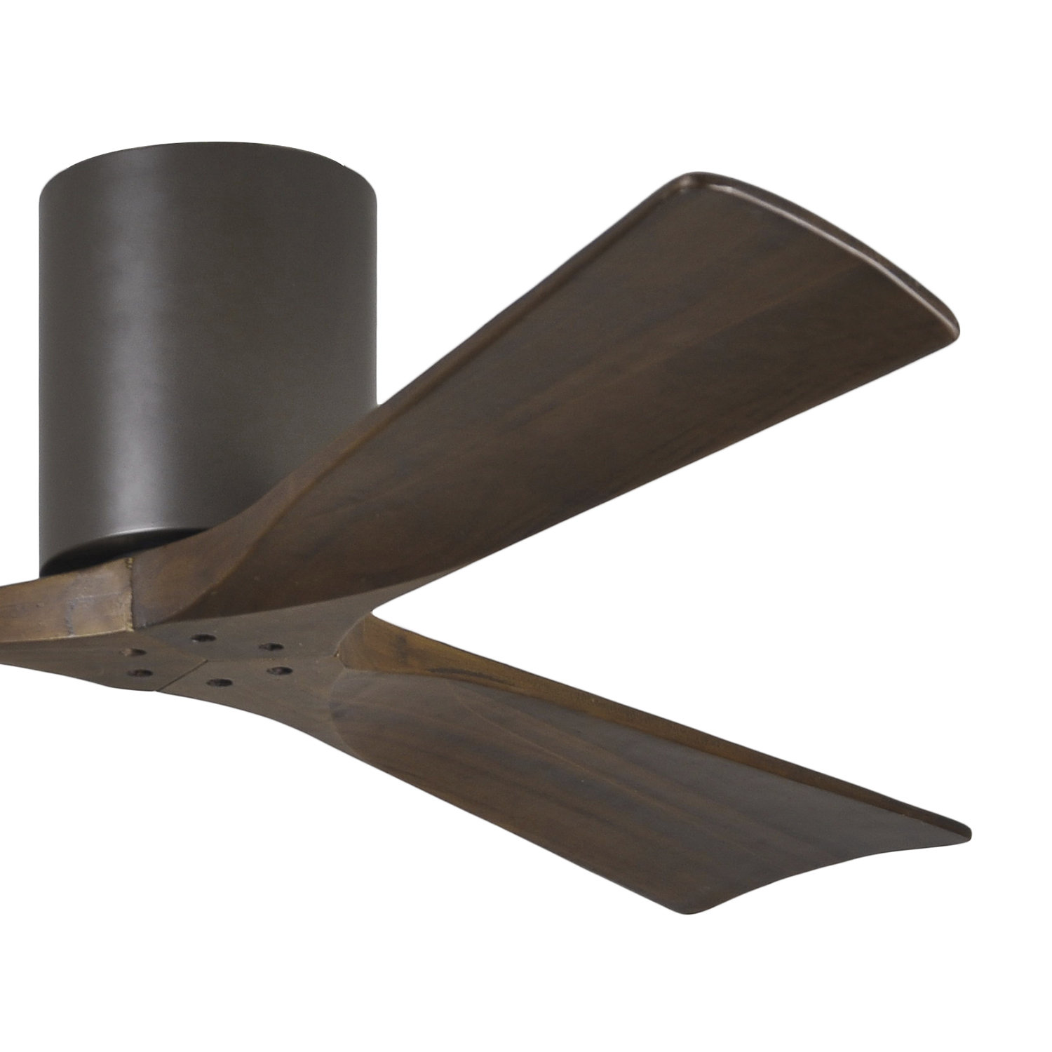 Olivier 3 Blade Ceiling Fan, Textured Bronze, Walnut Tone, 52"