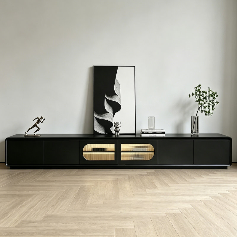 Meuble télé moderne et simple, H 15,74 po x L 118,11 po x l 15,74 po
