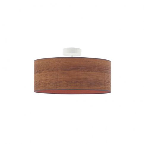 Bishock Fabric Semi Flush Mount, Walnut