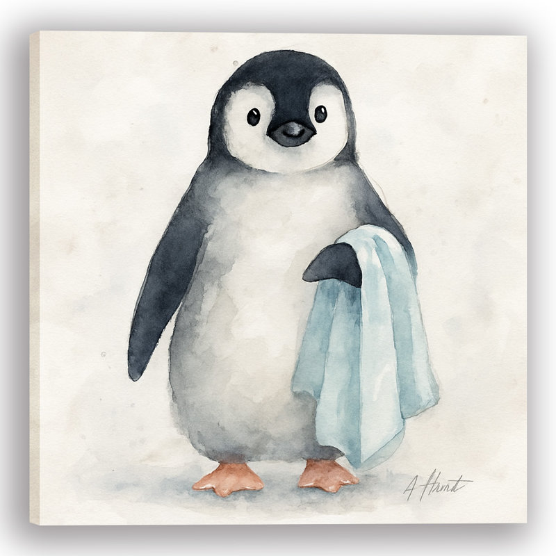 Impression sur toile, "Adorable bébé pingouin", H 20 po x l 20 po