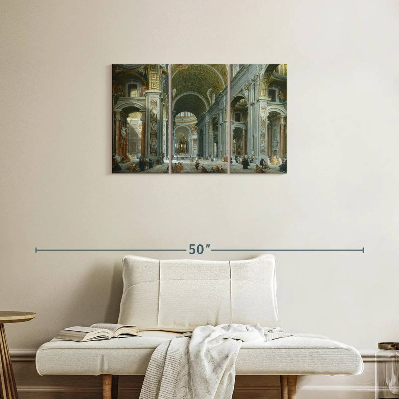 Intérieur de Saint-Pierre, H 20 po x l 33 po