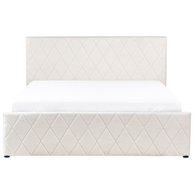 Ottoman Bed Boucle ROCHEFORT Off-White
