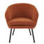 Chaise d'appoint en velours côtelé avec pieds en métal noir-1505331312
