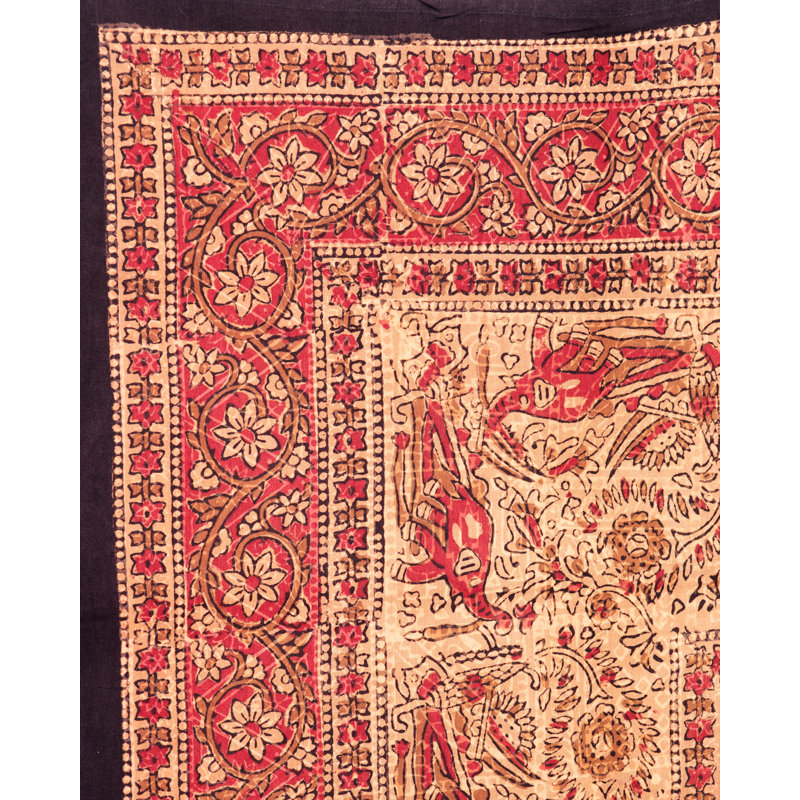 Cody-Paul Floral 100% Cotton Tablecloth, Red, 108" x 72"