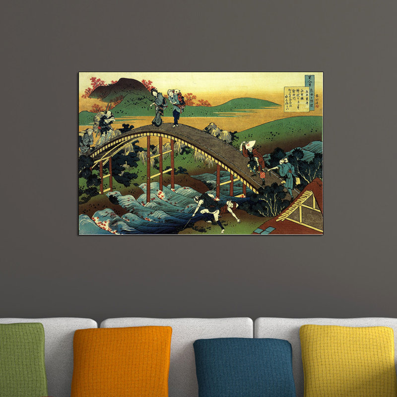 Hokusai - Wrapped Canvas Painting, 60cm H x 90cm W x 1.8cm D