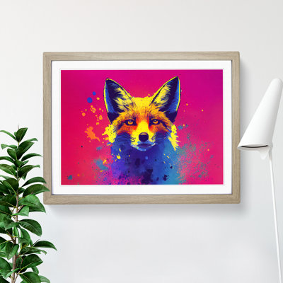 Fox Splatter Vol.3 Abstract 1 Piece Single Picture Frame Painting
