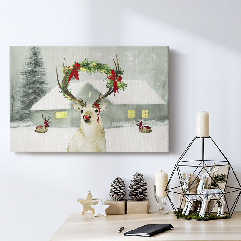 Christmas Holiday Arts - Toile tendue avec châssis, H 8 po x l 12 po