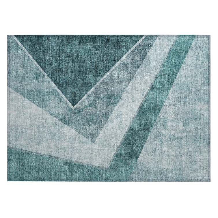 Berneda Washable Geometric Indoor / Outdoor Rug