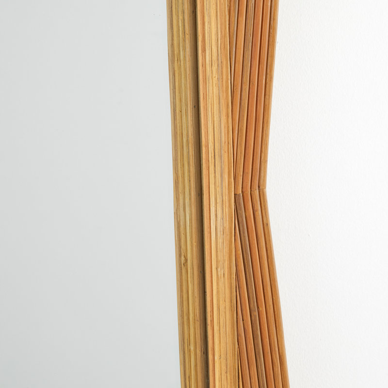 Cypress Free Form Rattan Mirror