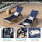 Set of 4 Outdoor Lounge Chairs with 5-Position Adjustable Backrest, PVC-coated polyester Fabric, Metal Frame for Patio, Garden, Poolside, Balcony-912629858