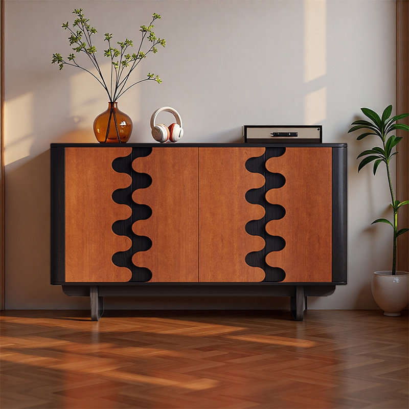 French style high-end home shoe cabinet, Brown/Black